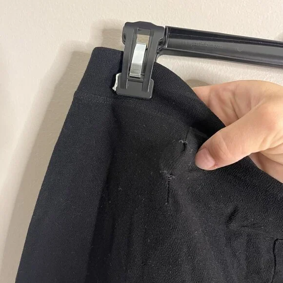 Eileen Fisher Size Small Petite Black Stretch Ankle Pull On Pants - Picture 5 of 6